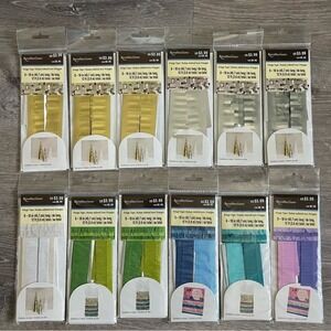 NWT Recollections Fringe Tape Lot12 Craft Gold Silver Green Blue Purple Michaels